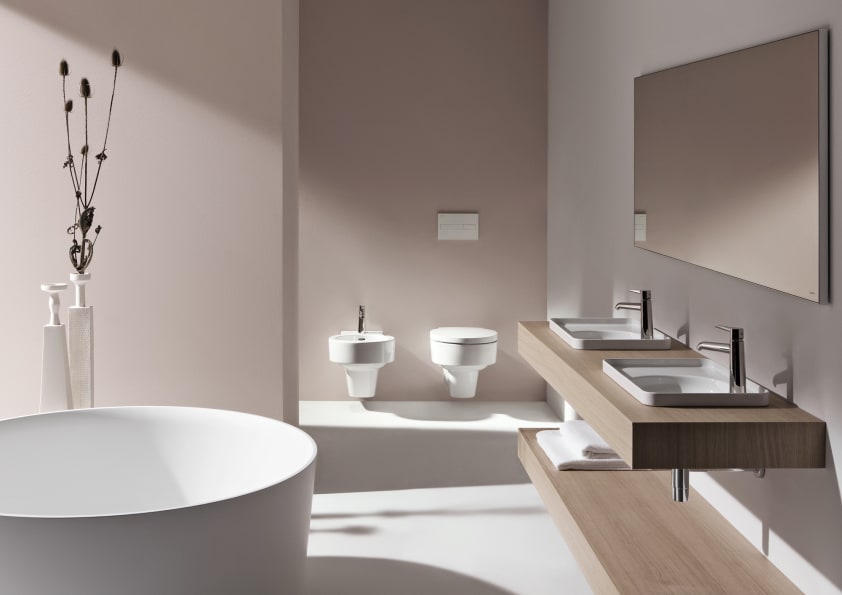 Wall-hung WC 'rimless', washdown, without flushing rim | Wall-hung 